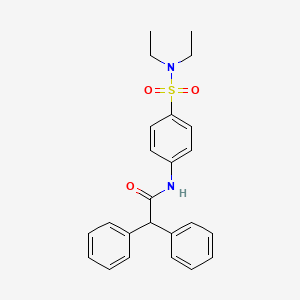 molecular formula C24H26N2O3S B3436345 N-{4-[(diethylamino)sulfonyl]phenyl}-2,2-diphenylacetamide 