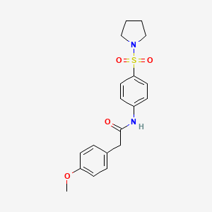 2-(4-methoxyphenyl)-N-[4-(1-pyrrolidinylsulfonyl)phenyl]acetamide