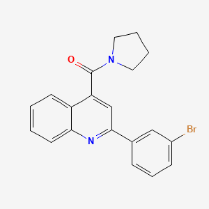 molecular formula C20H17BrN2O B3436362 2-(3-bromophenyl)-4-(1-pyrrolidinylcarbonyl)quinoline 