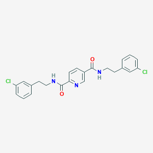 molecular formula C23H21Cl2N3O2 B3436365 N,N'-bis[2-(3-chlorophenyl)ethyl]-2,5-pyridinedicarboxamide 