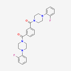 molecular formula C28H28F2N4O2 B3436429 1,1'-(1,3-phenylenedicarbonyl)bis[4-(2-fluorophenyl)piperazine] 