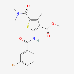 molecular formula C17H17BrN2O4S B3436441 methyl 2-[(3-bromobenzoyl)amino]-5-[(dimethylamino)carbonyl]-4-methyl-3-thiophenecarboxylate 