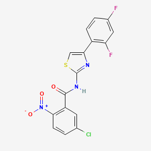 molecular formula C16H8ClF2N3O3S B3436451 5-chloro-N-[4-(2,4-difluorophenyl)-1,3-thiazol-2-yl]-2-nitrobenzamide 