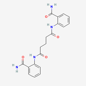 molecular formula C19H20N4O4 B3436465 N,N'-bis[2-(aminocarbonyl)phenyl]pentanediamide 