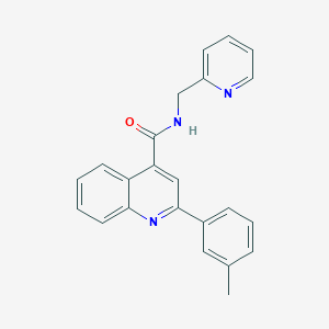 2-(3-methylphenyl)-N-(2-pyridinylmethyl)-4-quinolinecarboxamide