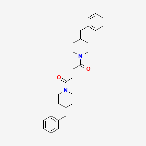 molecular formula C28H36N2O2 B3436492 1,1'-(1,4-dioxo-1,4-butanediyl)bis(4-benzylpiperidine) 