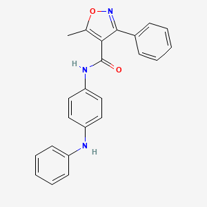 molecular formula C23H19N3O2 B3436505 N-(4-anilinophenyl)-5-methyl-3-phenyl-4-isoxazolecarboxamide 