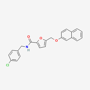 molecular formula C23H18ClNO3 B3436519 N-(4-chlorobenzyl)-5-[(2-naphthyloxy)methyl]-2-furamide 