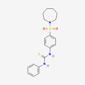 molecular formula C19H23N3O2S2 B3436533 N-[4-(1-azepanylsulfonyl)phenyl]-N'-phenylthiourea 