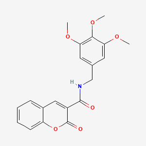 molecular formula C20H19NO6 B3436541 2-oxo-N-(3,4,5-trimethoxybenzyl)-2H-chromene-3-carboxamide 