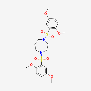 molecular formula C21H28N2O8S2 B3436569 1,4-bis[(2,5-dimethoxyphenyl)sulfonyl]-1,4-diazepane 