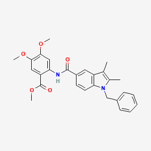 methyl 2-{[(1-benzyl-2,3-dimethyl-1H-indol-5-yl)carbonyl]amino}-4,5-dimethoxybenzoate