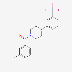 molecular formula C20H21F3N2O B3436588 1-(3,4-dimethylbenzoyl)-4-[3-(trifluoromethyl)phenyl]piperazine 