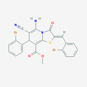 methyl (2Z)-5-amino-2-(2-bromobenzylidene)-7-(2-bromophenyl)-6-cyano-3-oxo-2,3-dihydro-7H-[1,3]thiazolo[3,2-a]pyridine-8-carboxylate