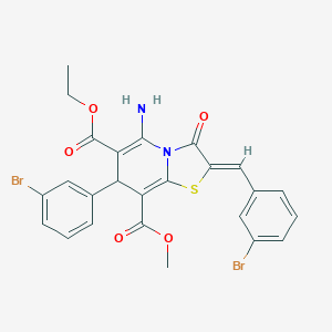 6-ethyl 8-methyl 5-amino-2-(3-bromobenzylidene)-7-(3-bromophenyl)-3-oxo-2,3-dihydro-7H-[1,3]thiazolo[3,2-a]pyridine-6,8-dicarboxylate