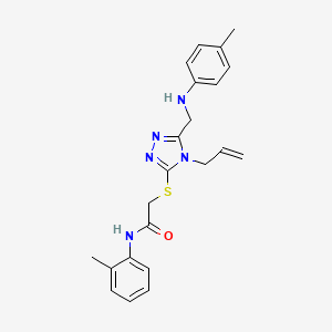 molecular formula C22H25N5OS B3436600 2-[(4-allyl-5-{[(4-methylphenyl)amino]methyl}-4H-1,2,4-triazol-3-yl)thio]-N-(2-methylphenyl)acetamide 