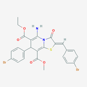 6-ethyl 8-methyl 5-amino-2-(4-bromobenzylidene)-7-(4-bromophenyl)-3-oxo-2,3-dihydro-7H-[1,3]thiazolo[3,2-a]pyridine-6,8-dicarboxylate