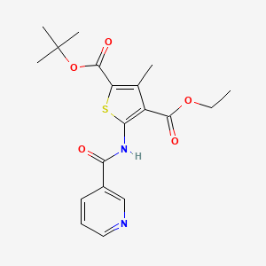 2-tert-butyl 4-ethyl 3-methyl-5-[(3-pyridinylcarbonyl)amino]-2,4-thiophenedicarboxylate