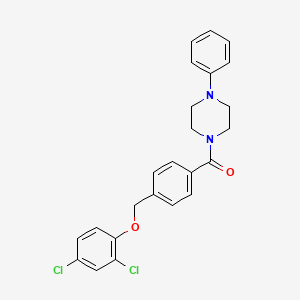 1-{4-[(2,4-dichlorophenoxy)methyl]benzoyl}-4-phenylpiperazine