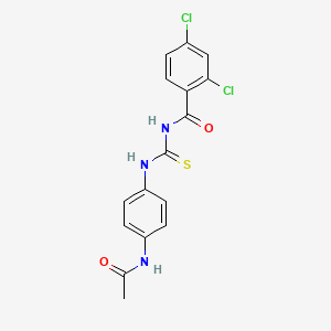 molecular formula C16H13Cl2N3O2S B3436635 N-({[4-(acetylamino)phenyl]amino}carbonothioyl)-2,4-dichlorobenzamide 