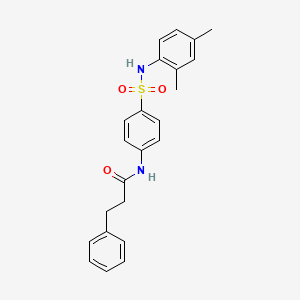 molecular formula C23H24N2O3S B3436637 N-(4-{[(2,4-dimethylphenyl)amino]sulfonyl}phenyl)-3-phenylpropanamide 
