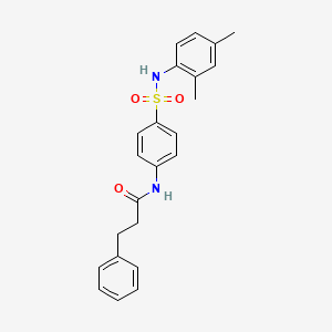 N-(4-{[(2,4-dimethylphenyl)amino]sulfonyl}phenyl)-3-phenylpropanamide