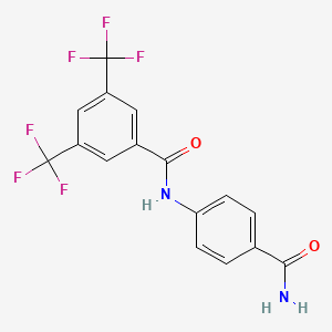 molecular formula C16H10F6N2O2 B3436664 N-[4-(aminocarbonyl)phenyl]-3,5-bis(trifluoromethyl)benzamide 