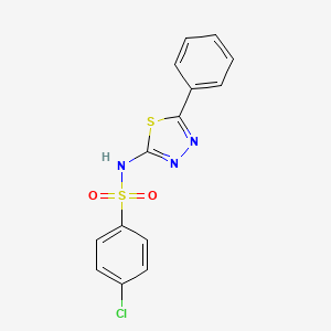 4-chloro-N-(5-phenyl-1,3,4-thiadiazol-2-yl)benzenesulfonamide