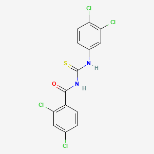 2,4-dichloro-N-{[(3,4-dichlorophenyl)amino]carbonothioyl}benzamide