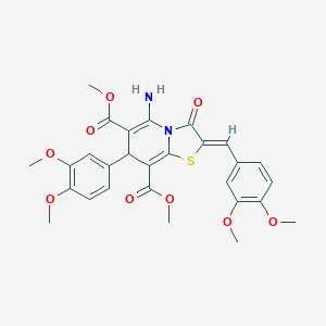 dimethyl 5-amino-2-(3,4-dimethoxybenzylidene)-7-(3,4-dimethoxyphenyl)-3-oxo-2,3-dihydro-7H-[1,3]thiazolo[3,2-a]pyridine-6,8-dicarboxylate