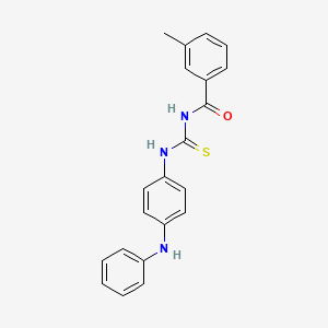 molecular formula C21H19N3OS B3436703 N-{[(4-anilinophenyl)amino]carbonothioyl}-3-methylbenzamide 