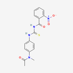 molecular formula C17H16N4O4S B3436704 N-[({4-[acetyl(methyl)amino]phenyl}amino)carbonothioyl]-2-nitrobenzamide 