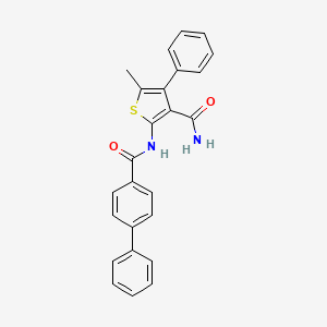 2-[(4-biphenylylcarbonyl)amino]-5-methyl-4-phenyl-3-thiophenecarboxamide