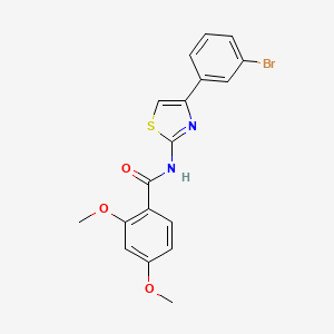 molecular formula C18H15BrN2O3S B3436732 N-[4-(3-bromophenyl)-1,3-thiazol-2-yl]-2,4-dimethoxybenzamide 