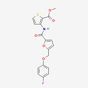 molecular formula C18H14FNO5S B3436733 methyl 3-({5-[(4-fluorophenoxy)methyl]-2-furoyl}amino)-2-thiophenecarboxylate 