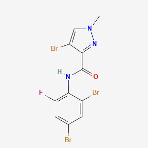 molecular formula C11H7Br3FN3O B3436739 4-bromo-N-(2,4-dibromo-6-fluorophenyl)-1-methyl-1H-pyrazole-3-carboxamide 
