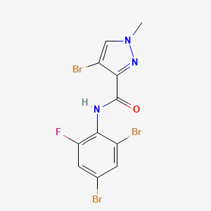 4-bromo-N-(2,4-dibromo-6-fluorophenyl)-1-methyl-1H-pyrazole-3-carboxamide