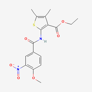 molecular formula C17H18N2O6S B3436744 ethyl 2-[(4-methoxy-3-nitrobenzoyl)amino]-4,5-dimethyl-3-thiophenecarboxylate 