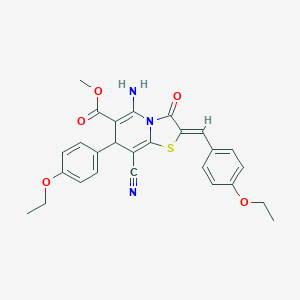 methyl 5-amino-8-cyano-2-(4-ethoxybenzylidene)-7-(4-ethoxyphenyl)-3-oxo-2,3-dihydro-7H-[1,3]thiazolo[3,2-a]pyridine-6-carboxylate