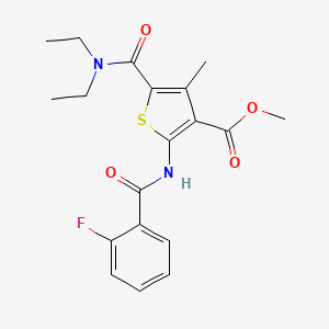 methyl 5-[(diethylamino)carbonyl]-2-[(2-fluorobenzoyl)amino]-4-methyl-3-thiophenecarboxylate