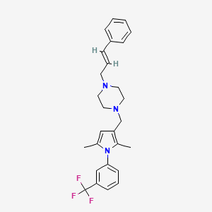 1-({2,5-dimethyl-1-[3-(trifluoromethyl)phenyl]-1H-pyrrol-3-yl}methyl)-4-(3-phenyl-2-propen-1-yl)piperazine