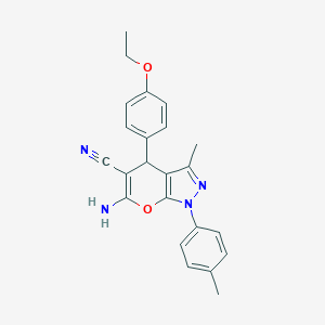 6-Amino-4-(4-ethoxyphenyl)-3-methyl-1-(4-methylphenyl)-1,4-dihydropyrano[2,3-c]pyrazole-5-carbonitrile