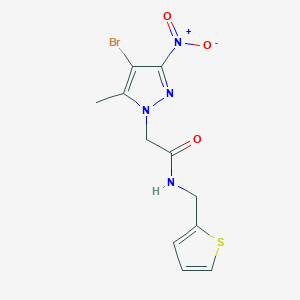 2-(4-bromo-5-methyl-3-nitro-1H-pyrazol-1-yl)-N-(2-thienylmethyl)acetamide