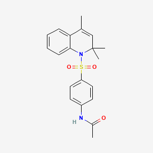 molecular formula C20H22N2O3S B3436785 N-{4-[(2,2,4-trimethyl-1(2H)-quinolinyl)sulfonyl]phenyl}acetamide 