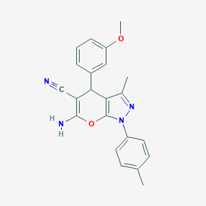 6-Amino-3-methyl-4-[3-(methyloxy)phenyl]-1-(4-methylphenyl)-1,4-dihydropyrano[2,3-c]pyrazole-5-carbonitrile