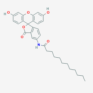 molecular formula C32H35NO6 B034368 5-(N-十二烷酰基)氨基荧光素 CAS No. 107827-77-0