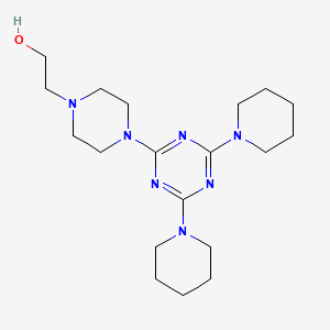 molecular formula C19H33N7O B3436800 2-[4-(4,6-di-1-piperidinyl-1,3,5-triazin-2-yl)-1-piperazinyl]ethanol 
