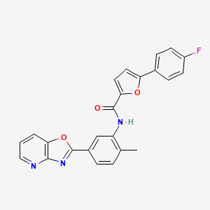 molecular formula C24H16FN3O3 B3436819 5-(4-fluorophenyl)-N-(2-methyl-5-[1,3]oxazolo[4,5-b]pyridin-2-ylphenyl)-2-furamide 