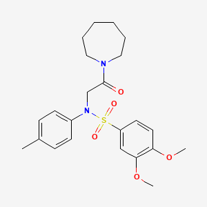 N-[2-(AZEPAN-1-YL)-2-OXOETHYL]-3,4-DIMETHOXY-N-(4-METHYLPHENYL)BENZENE-1-SULFONAMIDE