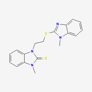 molecular formula C18H18N4S2 B3436866 1-methyl-3-{2-[(1-methyl-1H-benzimidazol-2-yl)thio]ethyl}-1,3-dihydro-2H-benzimidazole-2-thione 